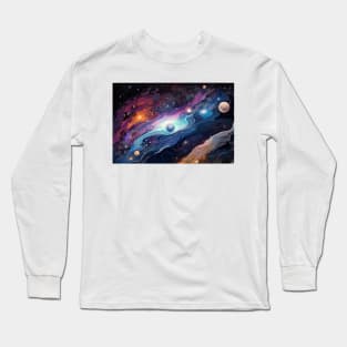 Galactic Nomad Sticker: Ethereal Oil Painting by alex1shved (336) Long Sleeve T-Shirt